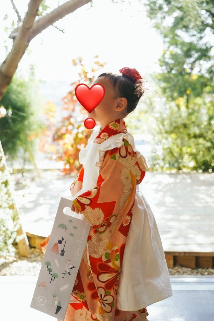 七五三　アンティーク着物　正絹　被布　エプロン