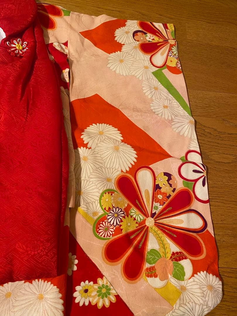 七五三　アンティーク着物　正絹　被布　エプロン