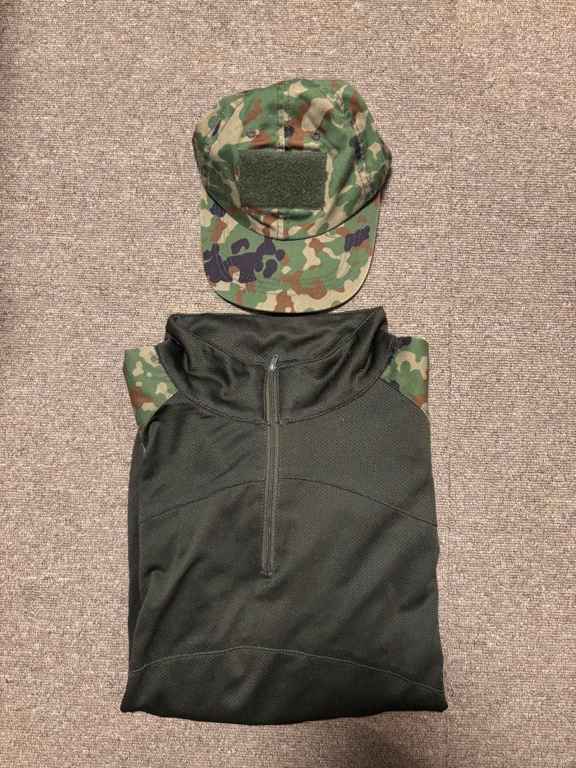 陸自迷彩　コンバットシャツ&キャップ　セット