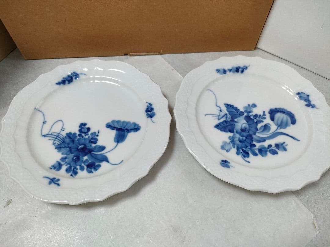 ロイヤルコペンハーゲン　ブルーフラワーカーブ ケーキプレート2枚