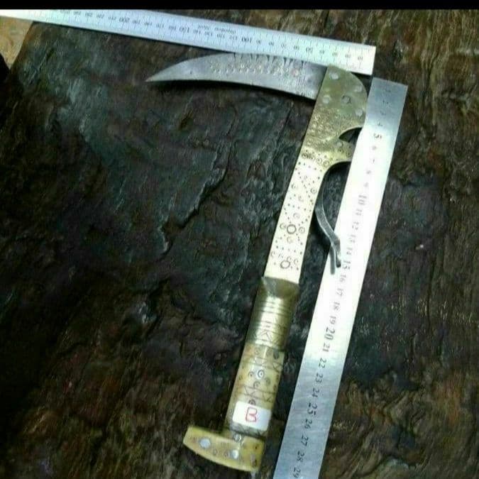 ネパール　折りたたみ式　手作り　装飾カマ　B