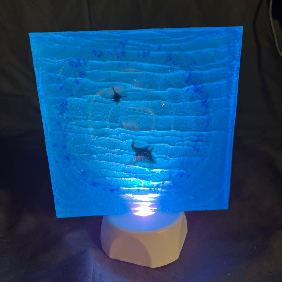 【波紋アート⑦】マンタの遊泳／砂紋／15cmスクエア／ナチュラルサンド／枠なし