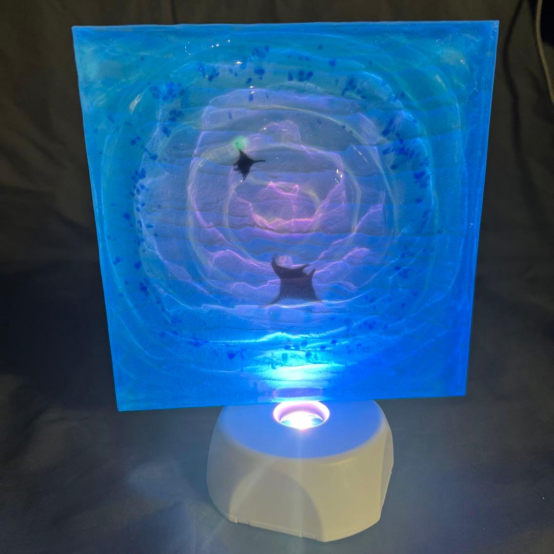 【波紋アート⑦】マンタの遊泳／砂紋／15cmスクエア／ナチュラルサンド／枠なし