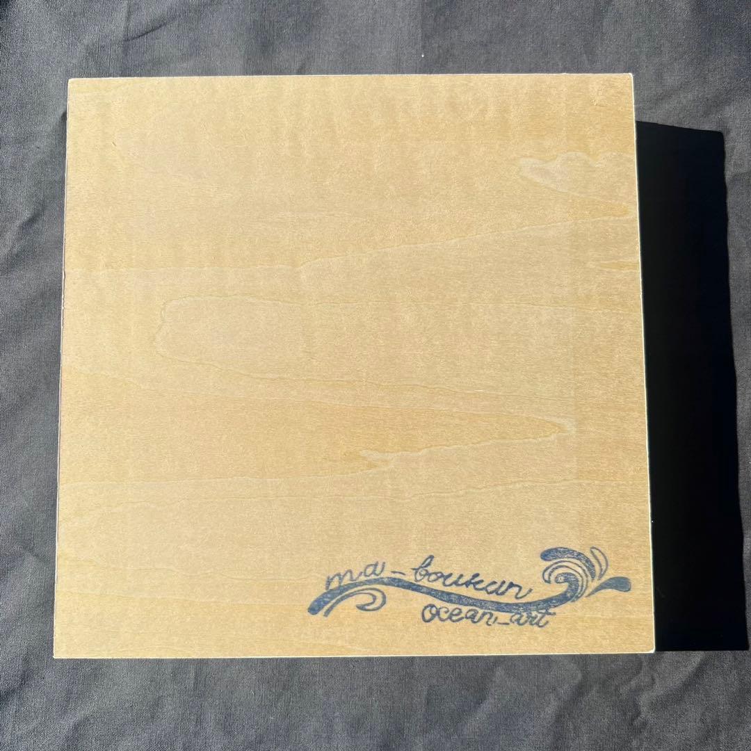 【波紋アート⑦】マンタの遊泳／砂紋／15cmスクエア／ナチュラルサンド／枠なし