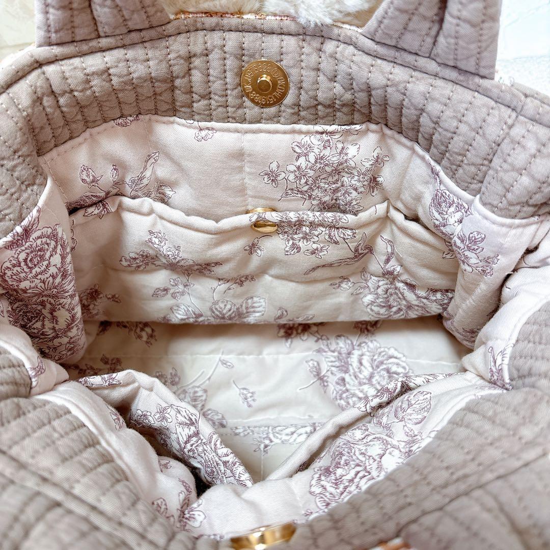 コヤンイサムチョン　サイドポケットトートバッグ　ブラウン　サンダーちゃん　うさぎ