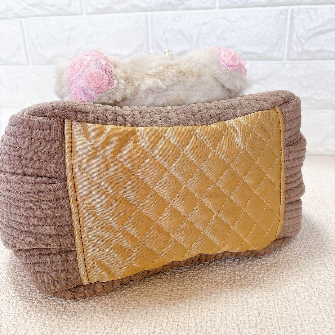 コヤンイサムチョン　サイドポケットトートバッグ　ブラウン　サンダーちゃん　うさぎ