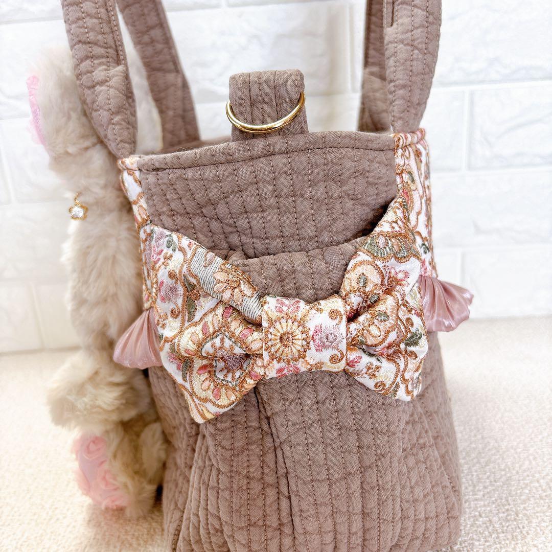 コヤンイサムチョン　サイドポケットトートバッグ　ブラウン　サンダーちゃん　うさぎ