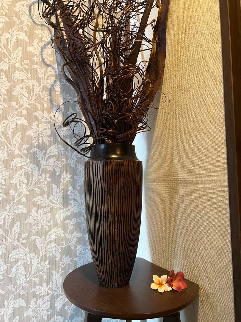 アジアン⭐︎チークフラワーベース⭐︎花瓶