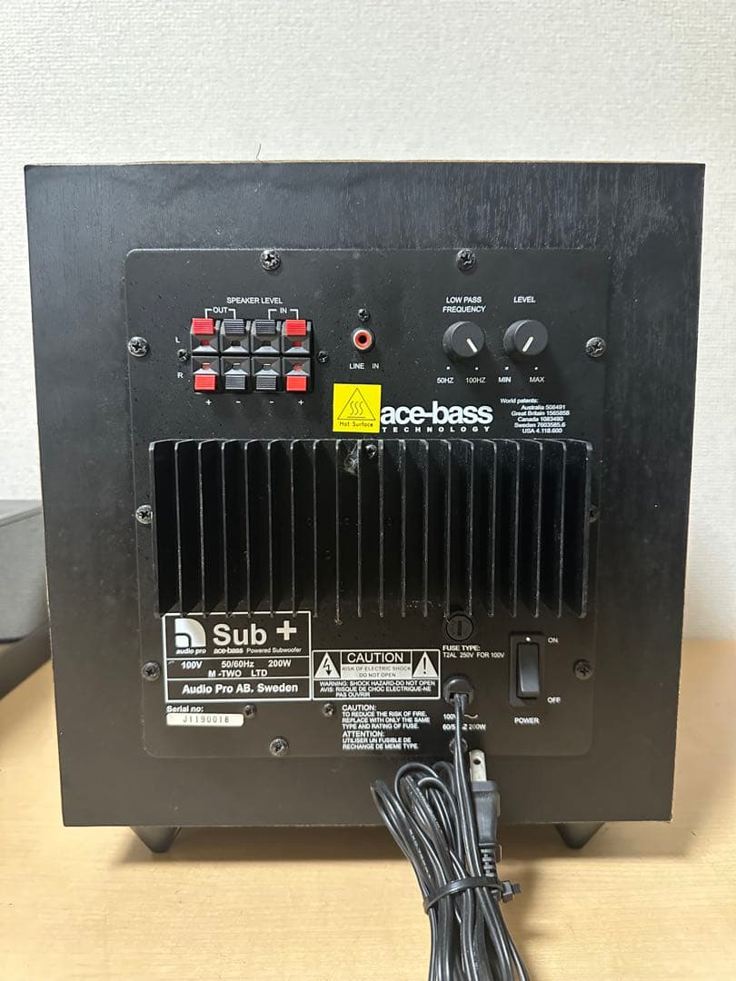 n*9様 サブウーファー：Audio Pro Ace-Bass
