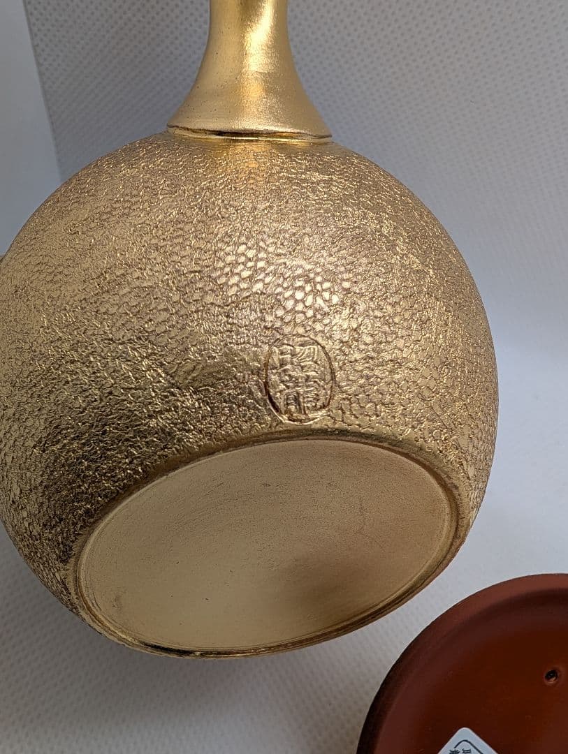 【未使用・保管品】常滑焼　壷型全金雅急須　260cc 工芸品　名品　木箱