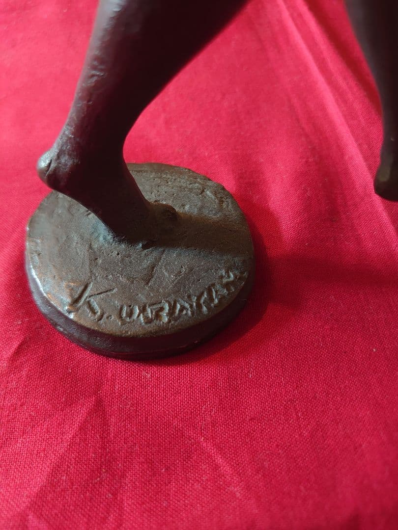 浦山一雄 『想い』K.URAYAMA ブロンズ女性像 西洋彫刻 オブジェ