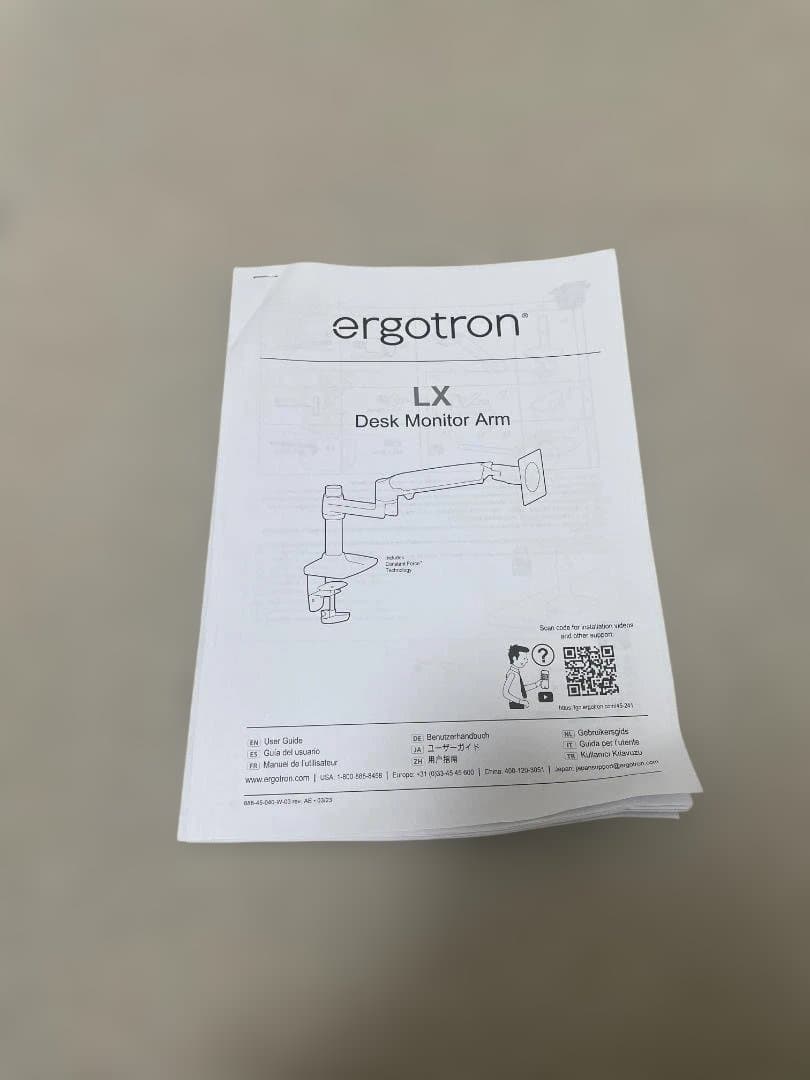 【ほぼ新品】エルゴトロン LX モニターアーム（マットブラック）＋α