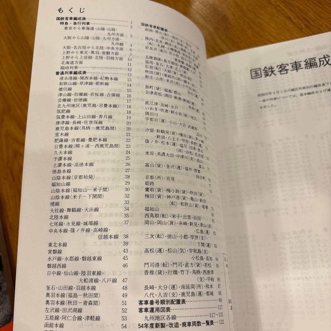 【希少】国鉄気動車、客車編成表1980年版 復刻 ジェー·アール·アール発行③