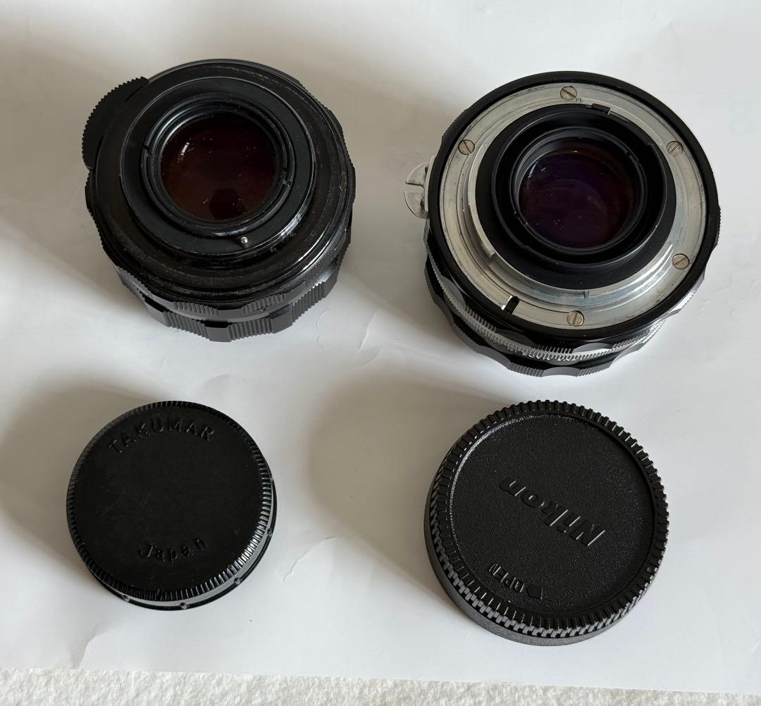 レンズ2本　Nikkor 50mm & Super-Takumar 55mm