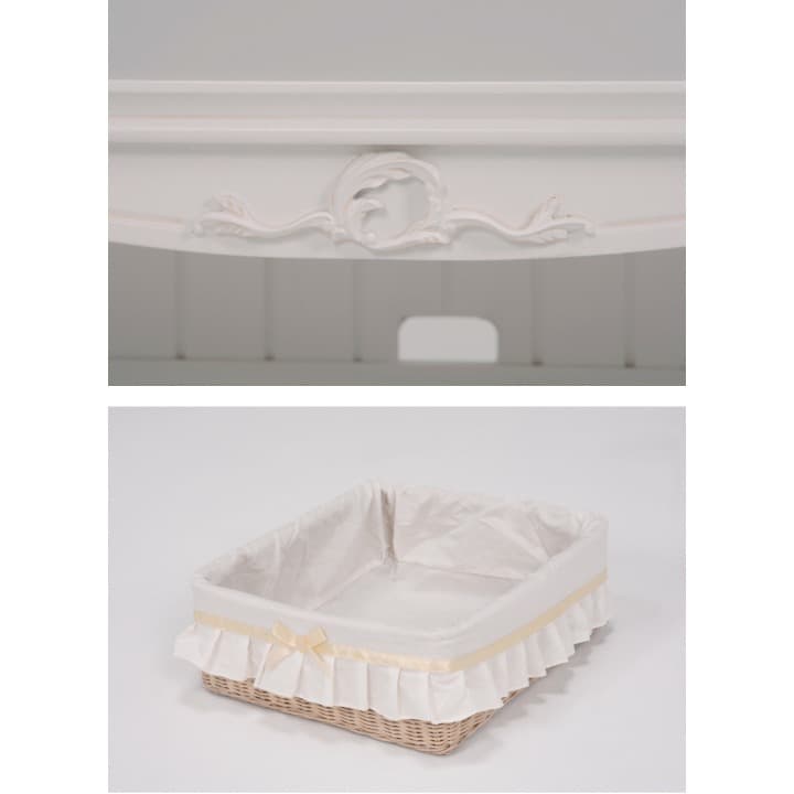 姫系　プリンセス　バスケット3つ付　リビングボード　ローボード