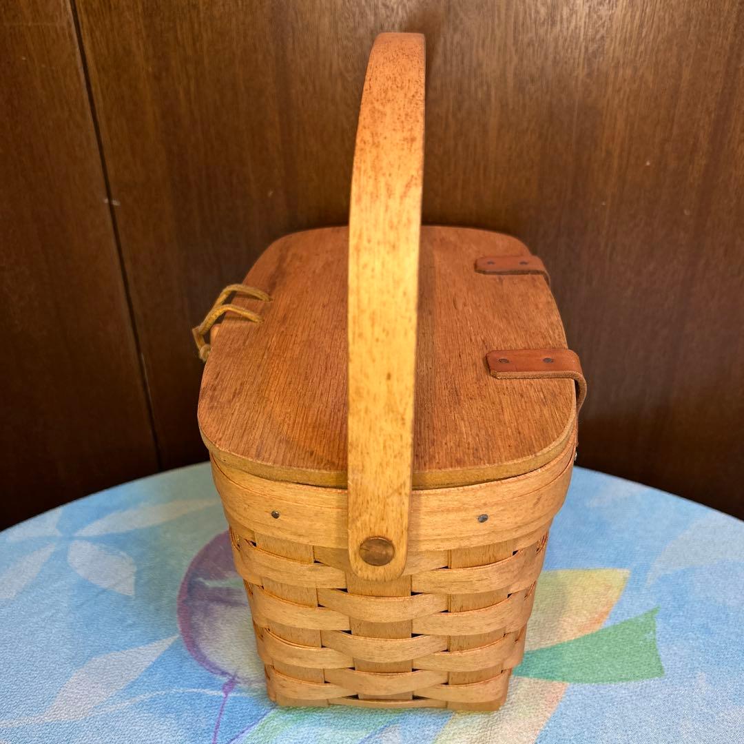 貴重 ロンガバーガーlongaberger 木製バスケット小物入れ ヴィンテージ