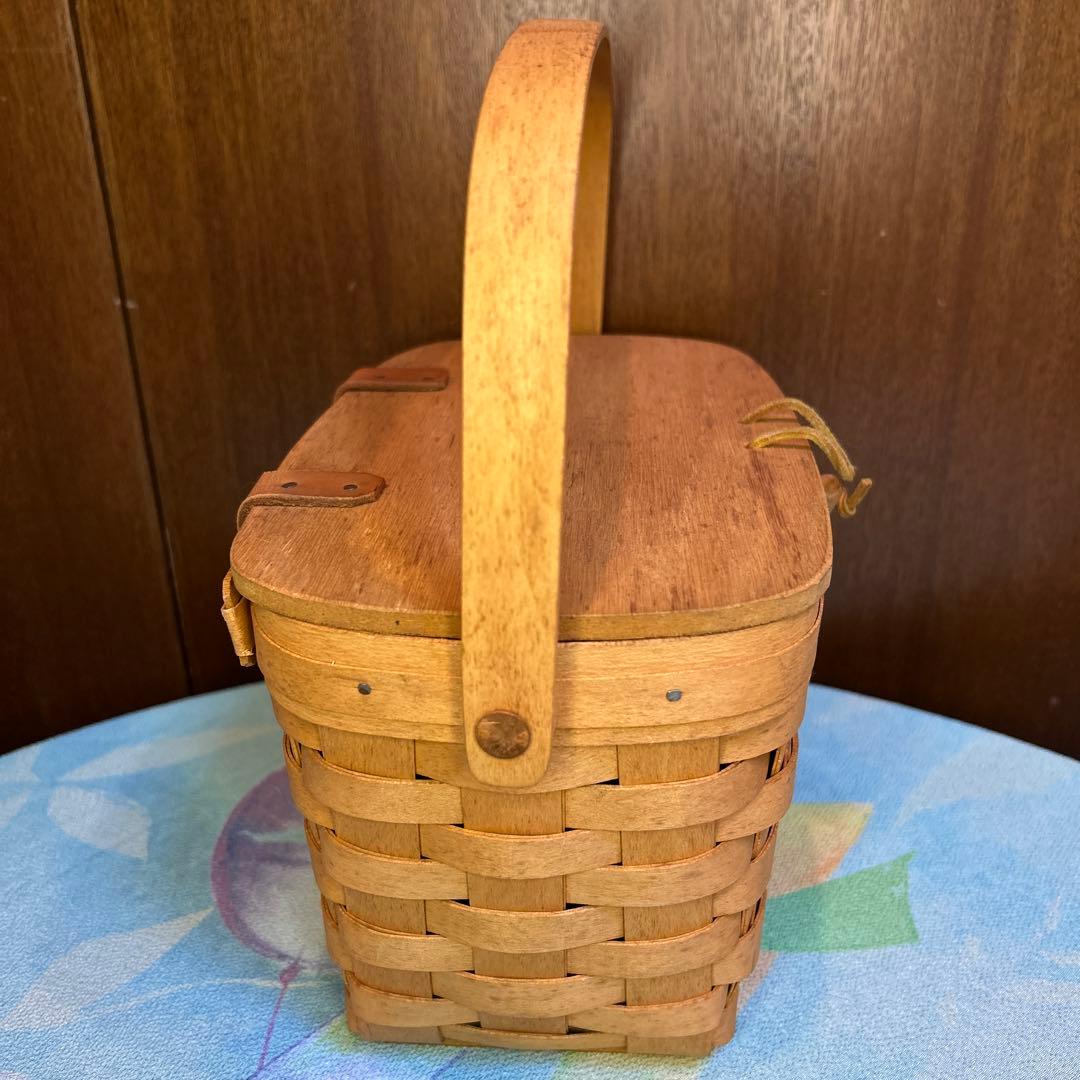 貴重 ロンガバーガーlongaberger 木製バスケット小物入れ ヴィンテージ