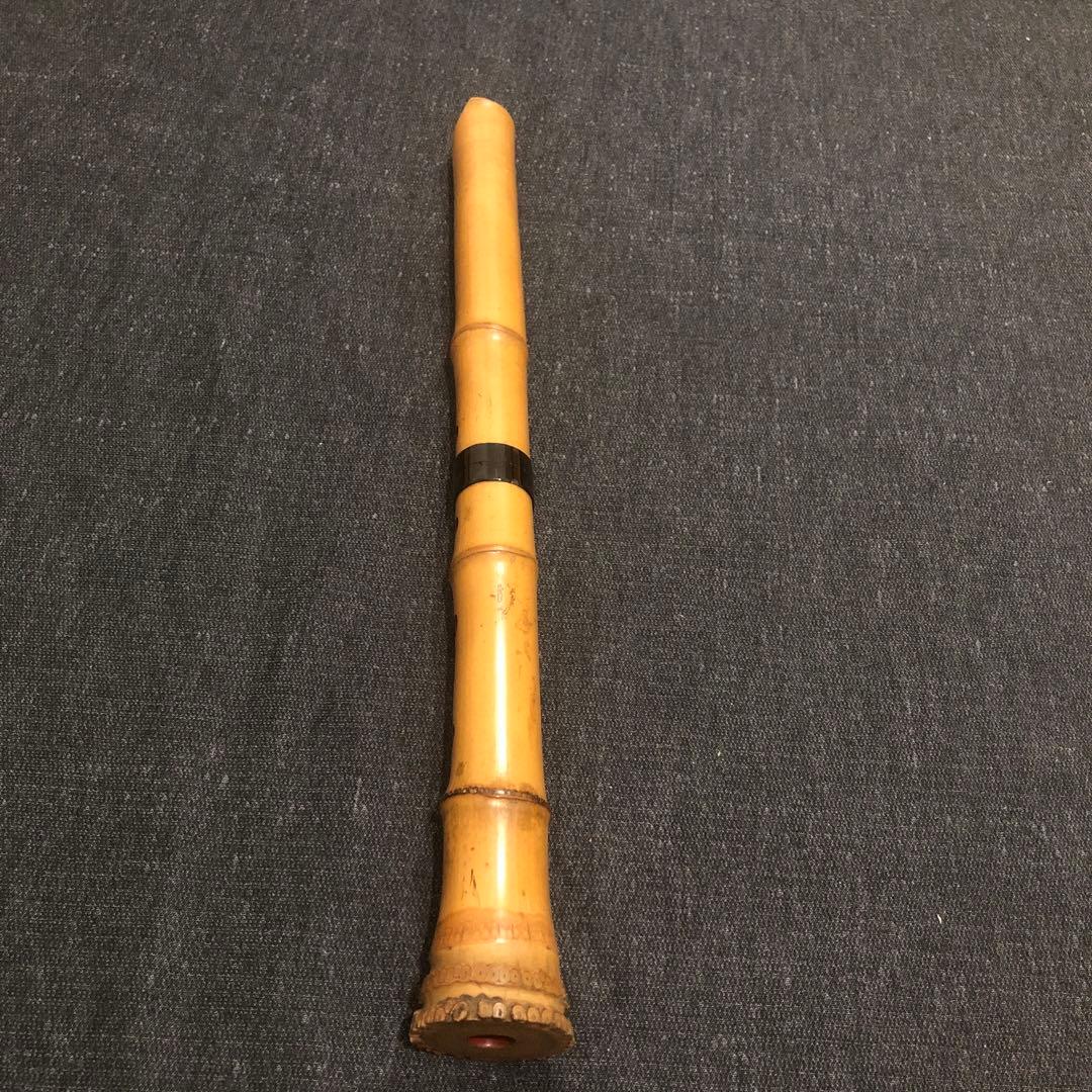 尺八　巨山銘　一尺八寸　鼈甲繫ぎ