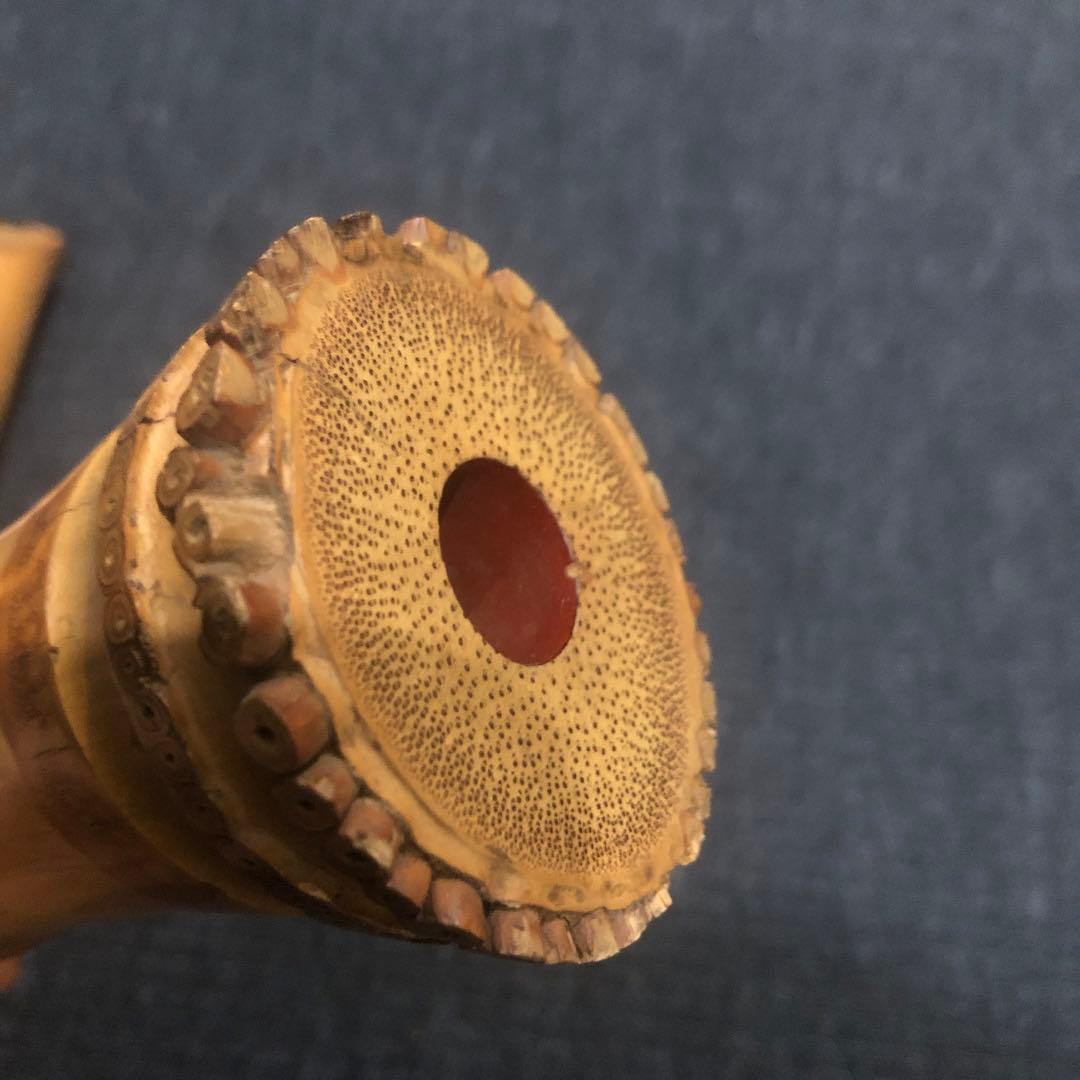 尺八　巨山銘　一尺八寸　鼈甲繫ぎ