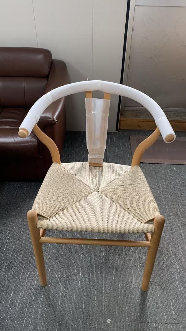 木製アームチェア ペーパーコード座面 訳あり品　写真をご確認 SF16-11