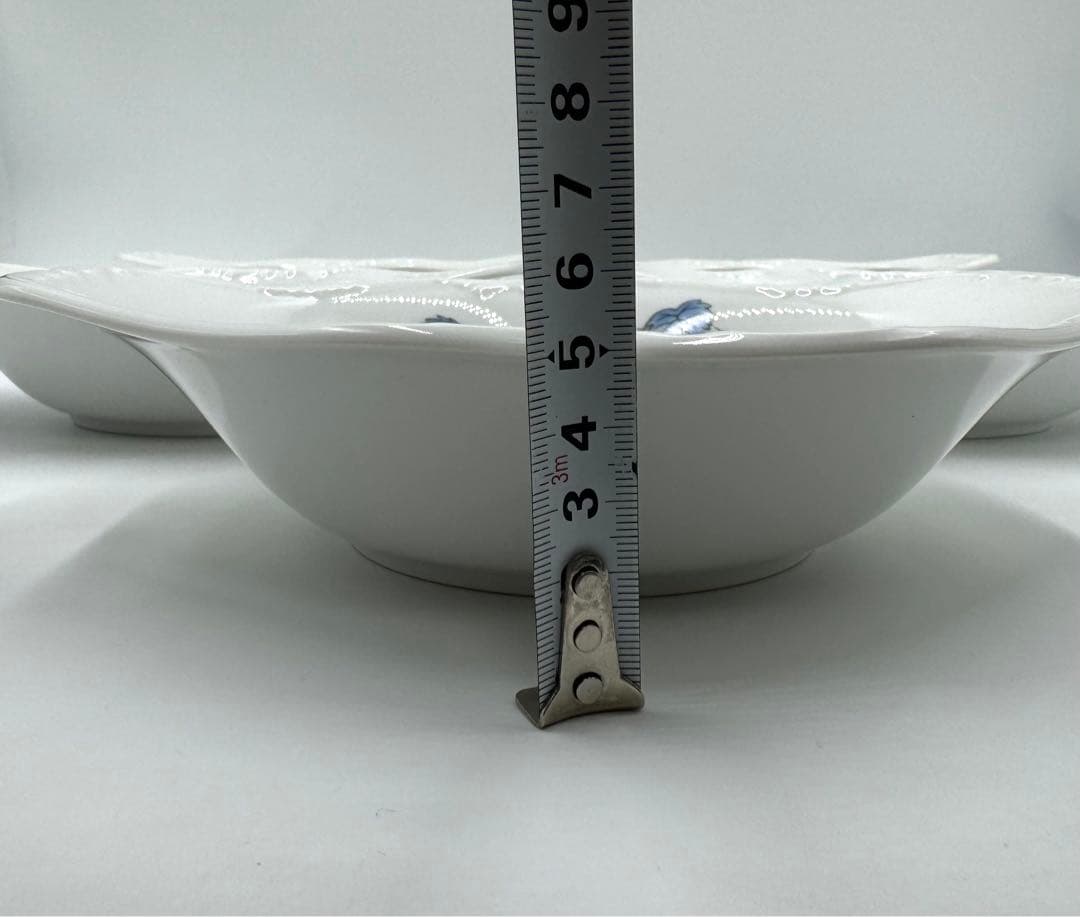 オールド深川製磁　耳付楕円　ぶどう絵皿　5枚組