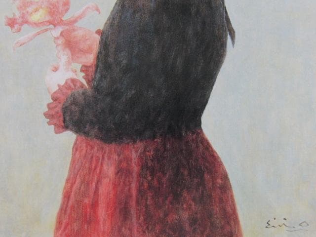 大津英敏、【帰船】、希少な大判額装用画集より、美品、日本人画家、新品額装付