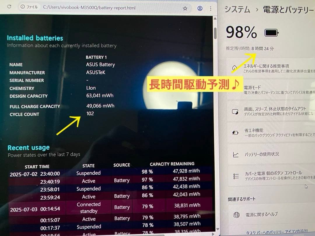 Windowsノート本体 asus vivobook pro15 OLED M3500Q Ryzen7
