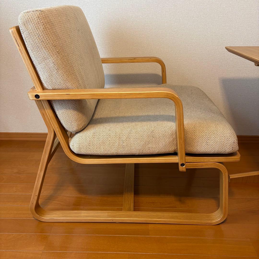 MUJI 無印良品 リビングでもダイニングでもつかえるソファチェア・オーク材