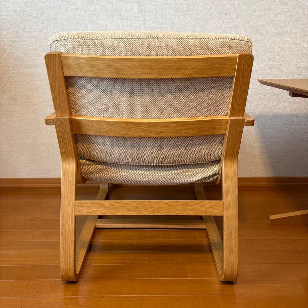MUJI 無印良品 リビングでもダイニングでもつかえるソファチェア・オーク材