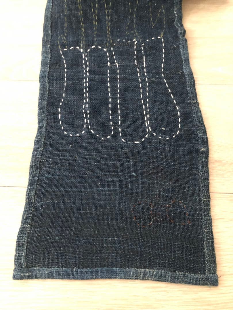 ハンドメイド☆古布 着物 絣 タペストリー パッチワーク 刺し子 野菜 玉ねぎ