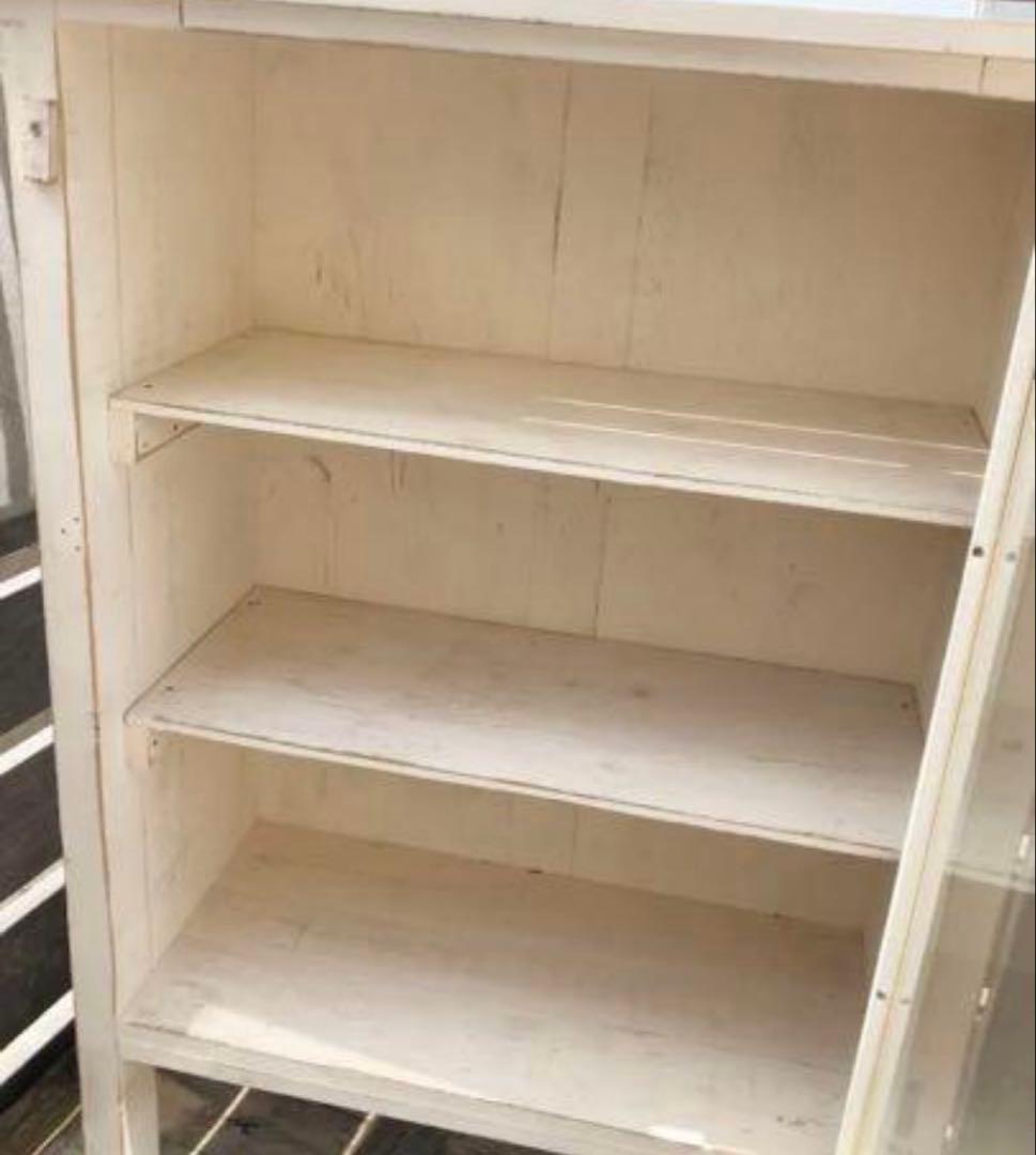 R*e様 【素敵なシャビー棚】キャビネット／食器ディスプレイ棚　ヴィンテージ