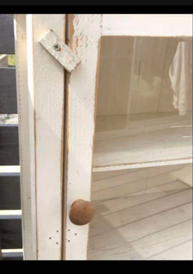 R*e様 【素敵なシャビー棚】キャビネット／食器ディスプレイ棚　ヴィンテージ