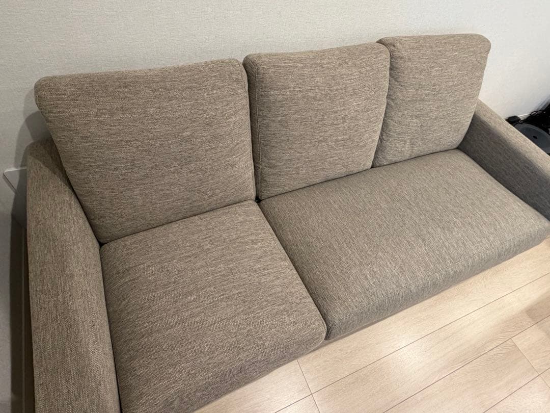 ニトリ 布張りカウチソファ本体 (CA2 DR-BE) ※オットマン別出品