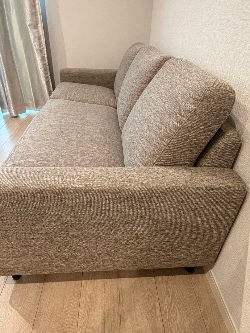 ニトリ 布張りカウチソファ本体 (CA2 DR-BE) ※オットマン別出品