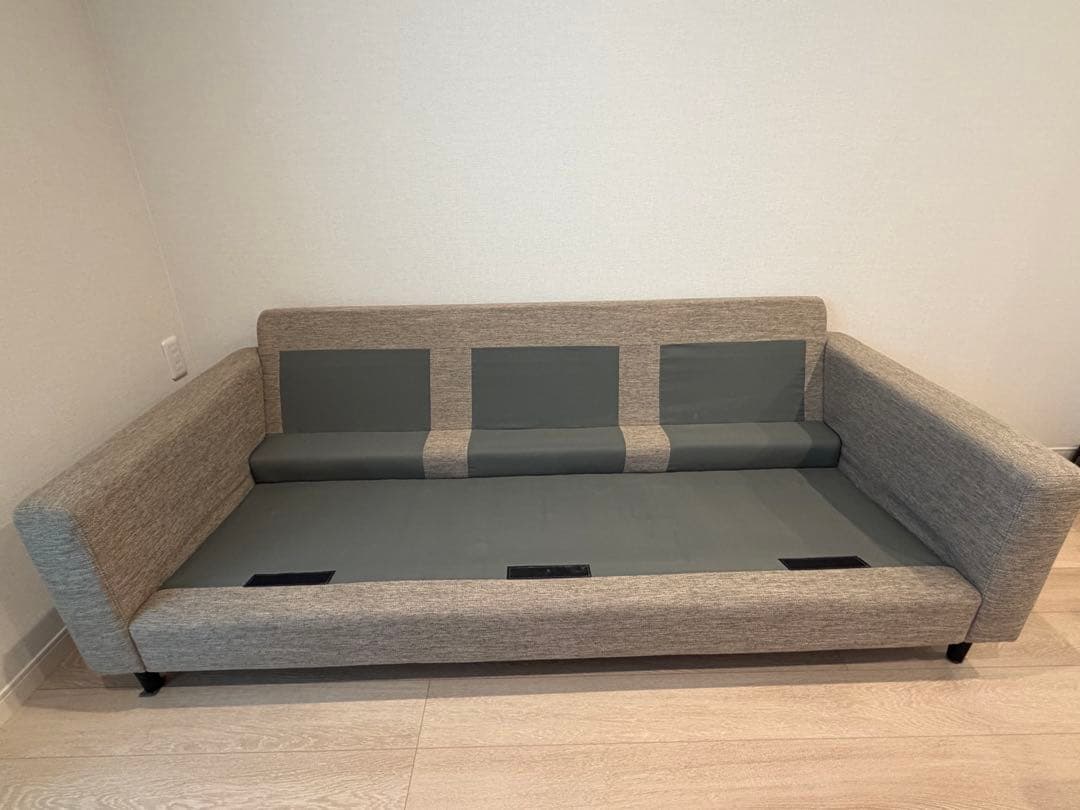 ニトリ 布張りカウチソファ本体 (CA2 DR-BE) ※オットマン別出品