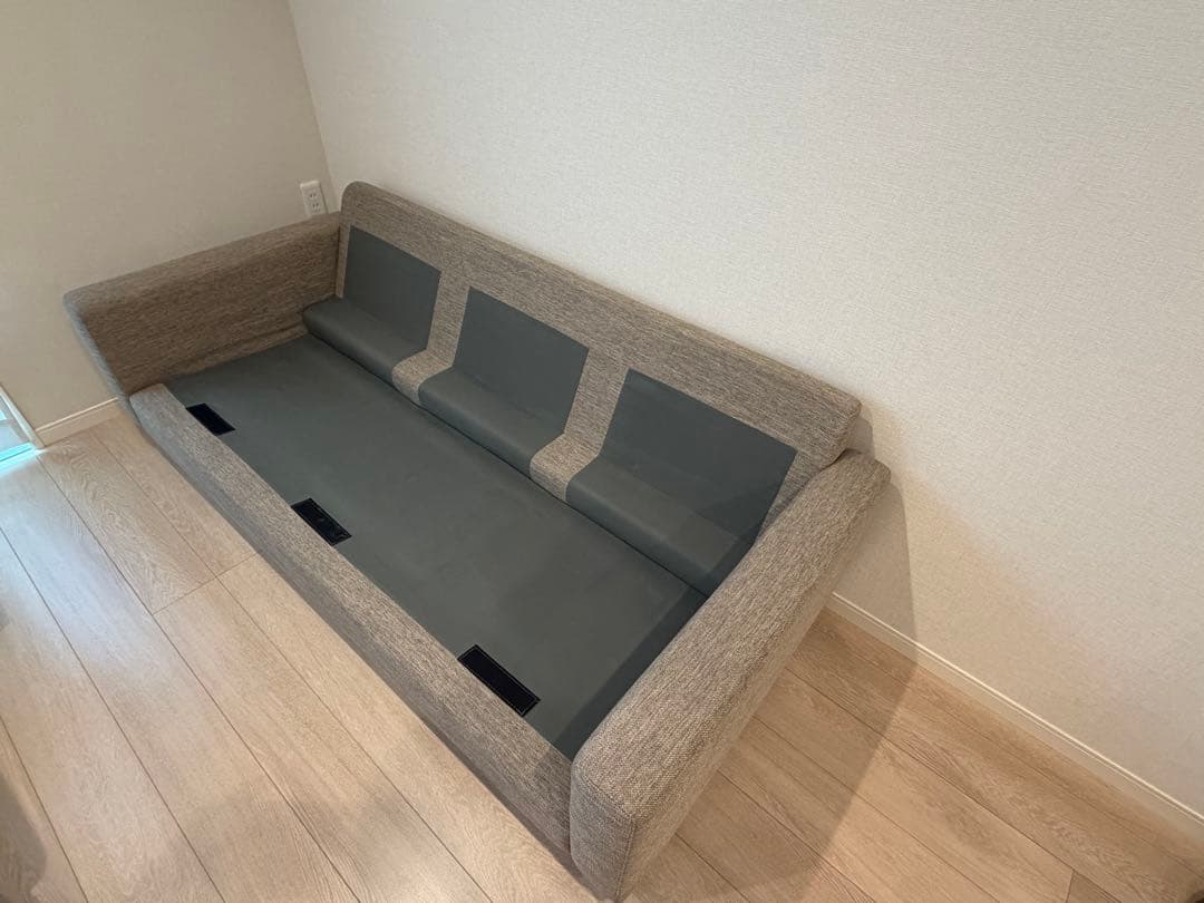 ニトリ 布張りカウチソファ本体 (CA2 DR-BE) ※オットマン別出品