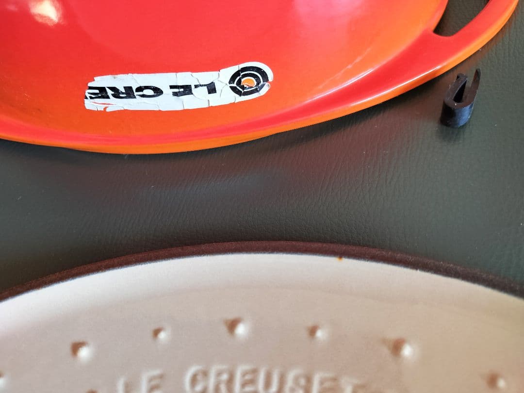 送料半額セール　LE CREUSET 両手鍋 オレンジ25センチ