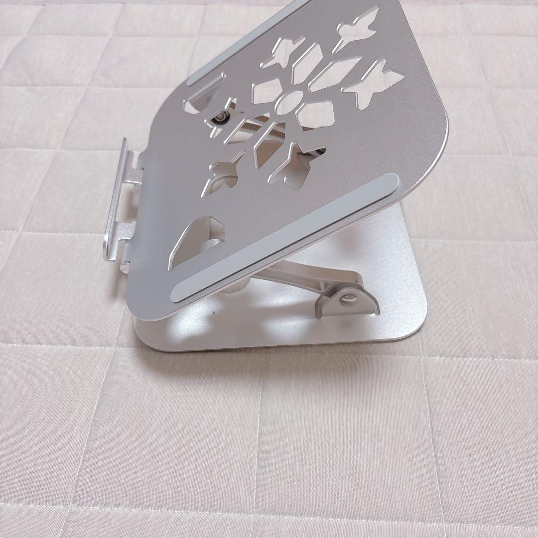 MacBook Air Pro ノートパソコン　スタンド　シルバー　折りたたみ