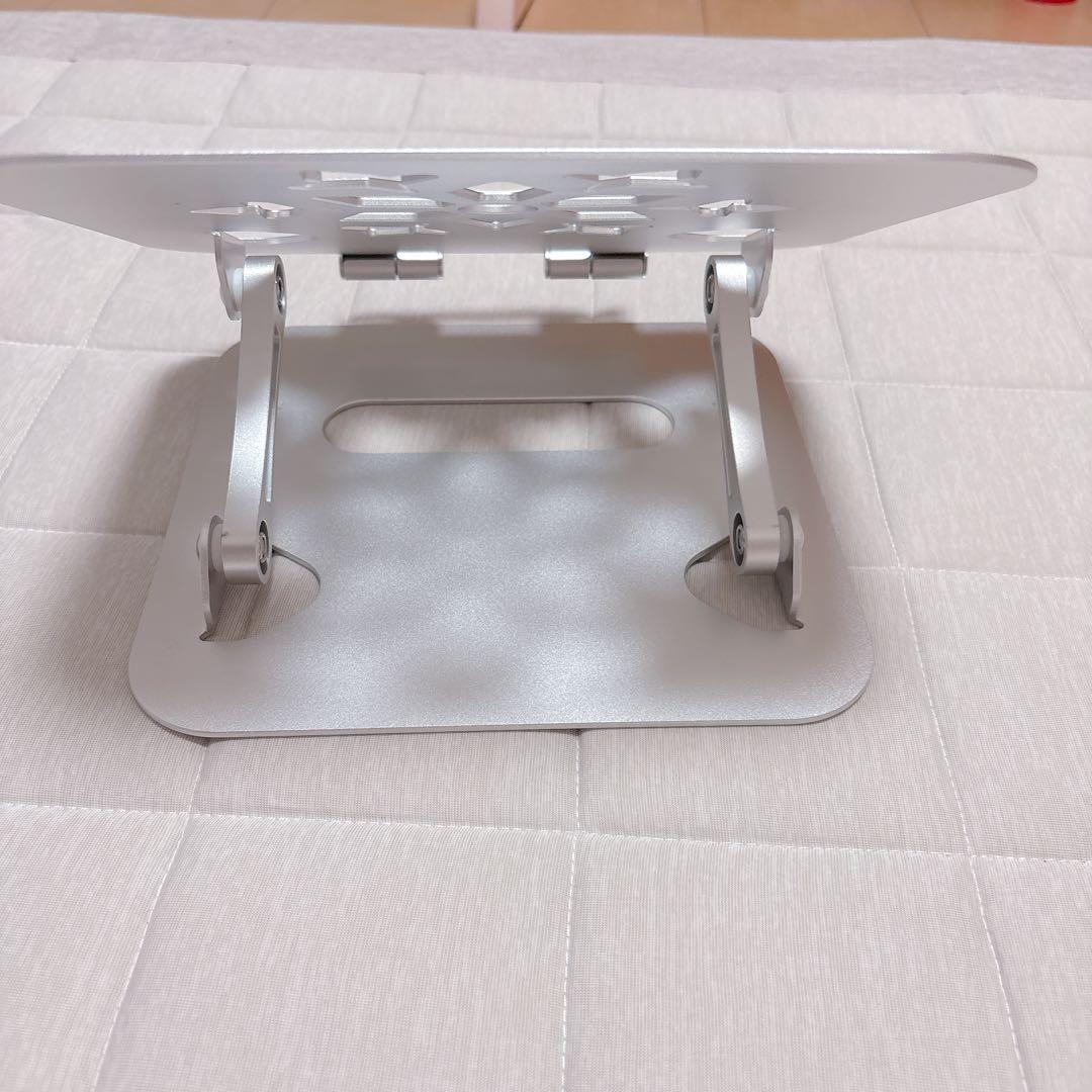 MacBook Air Pro ノートパソコン　スタンド　シルバー　折りたたみ