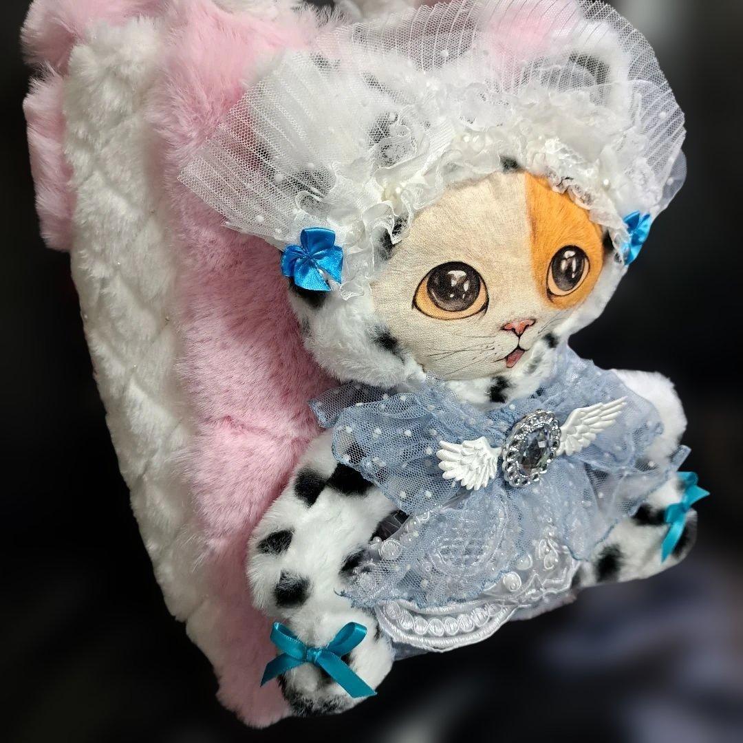 ゆ*ら様 コヤンイサムチョン♥️バレンタイン　デカニャンコ　ピンクファーホワイト