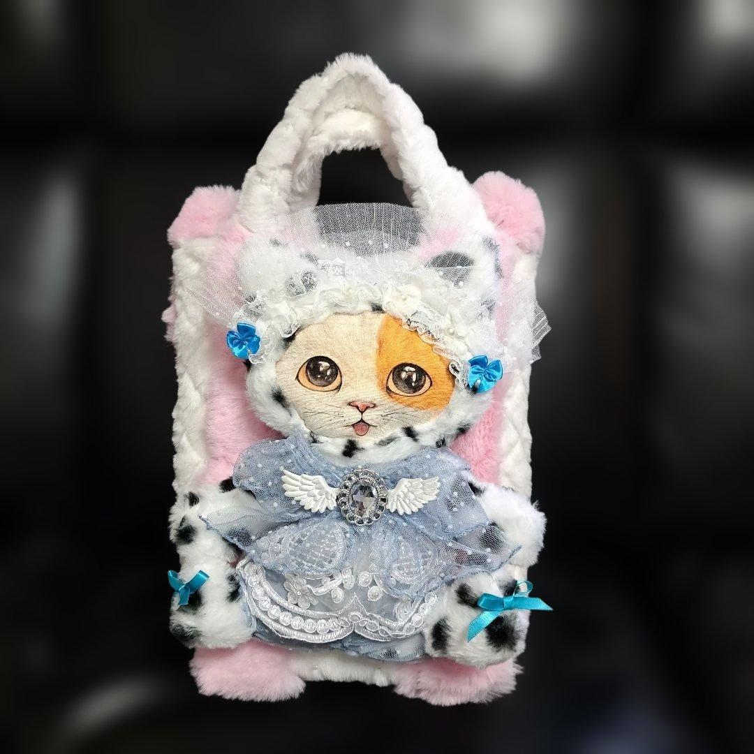 ゆ*ら様 コヤンイサムチョン♥️バレンタイン　デカニャンコ　ピンクファーホワイト