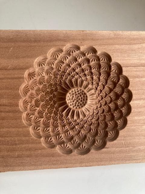 古道具　木型　干菓子　八重菊