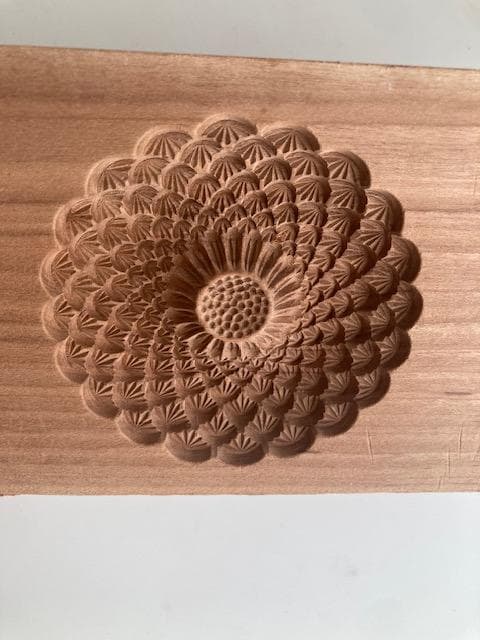 古道具　木型　干菓子　八重菊