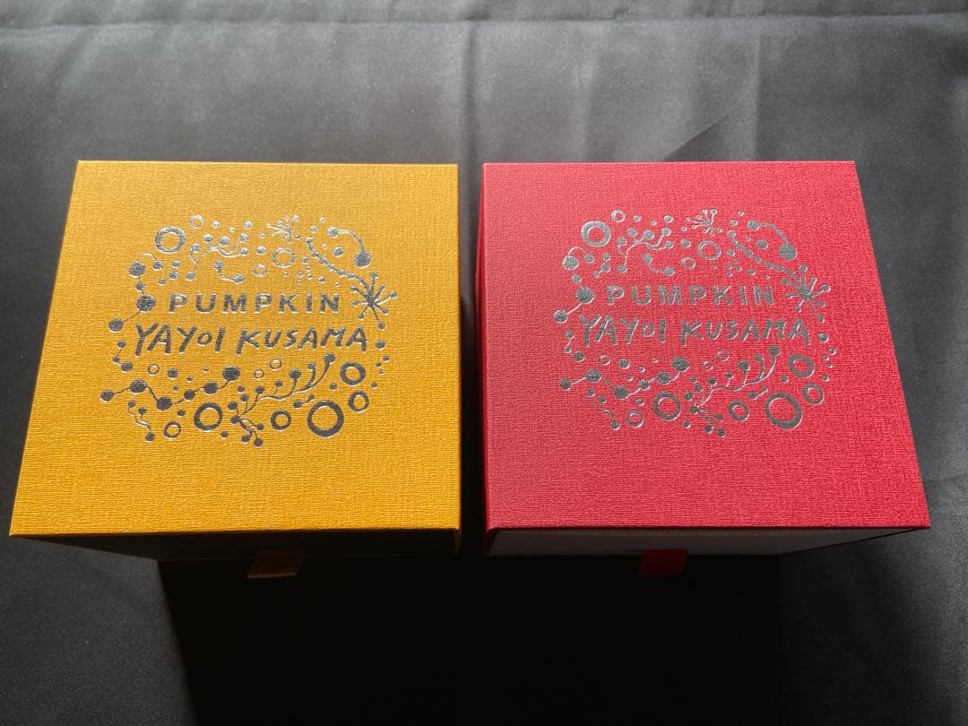 草間彌生 オブジェ パンプキン 黄＆赤 セット 箱付 Yayoi Kusama