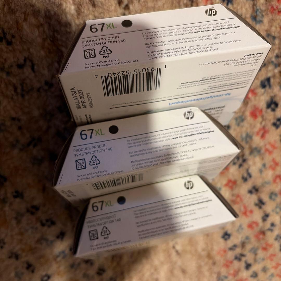 未開封 3点セット HP 純正 67XL