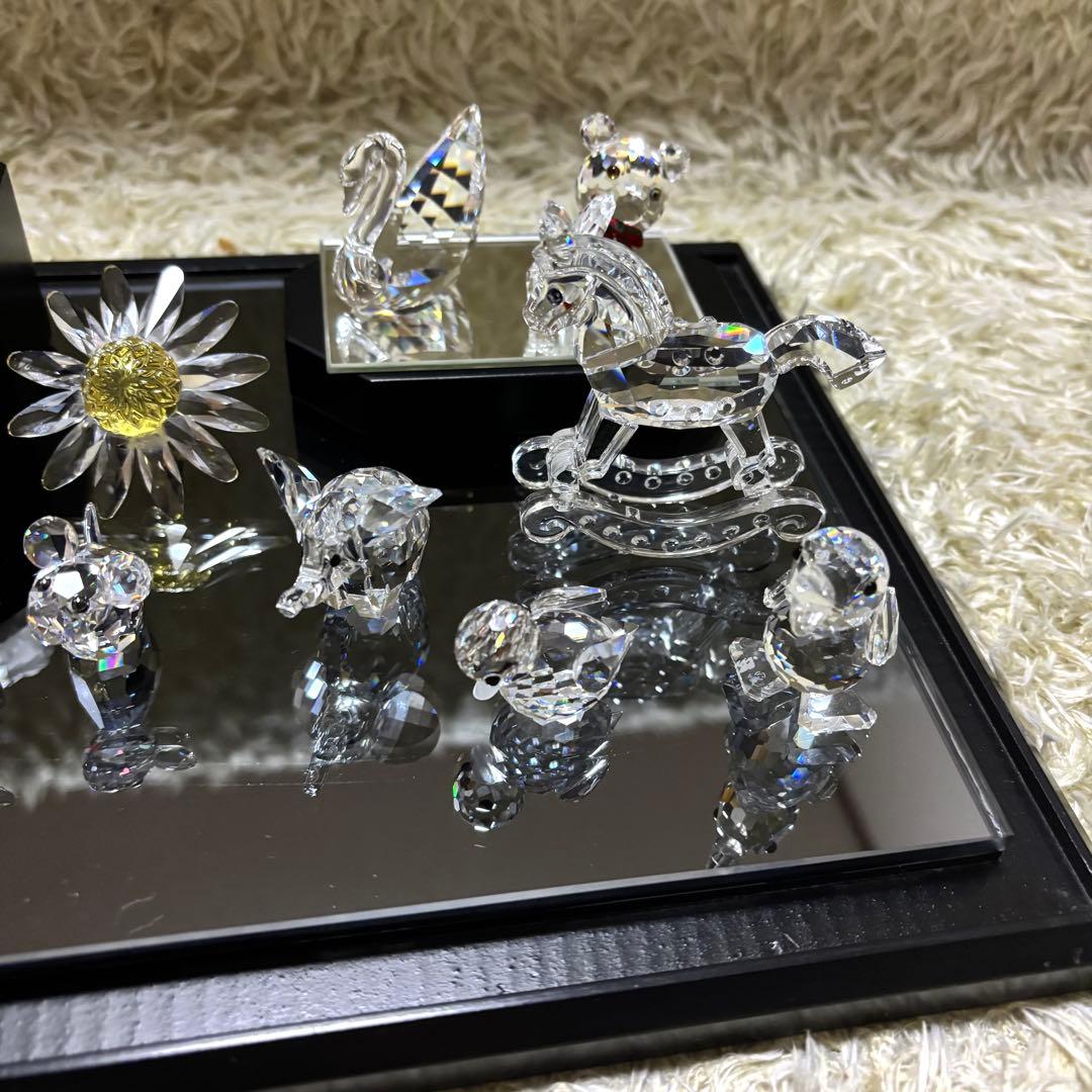 スワロフスキー 11点セット シルバークリスタル 置物 ケース付き