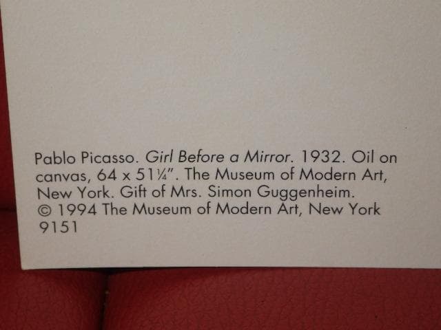 90’S★パブロ・ピカソ★鏡の前の少女★壁掛け★ビンテージ★アート★