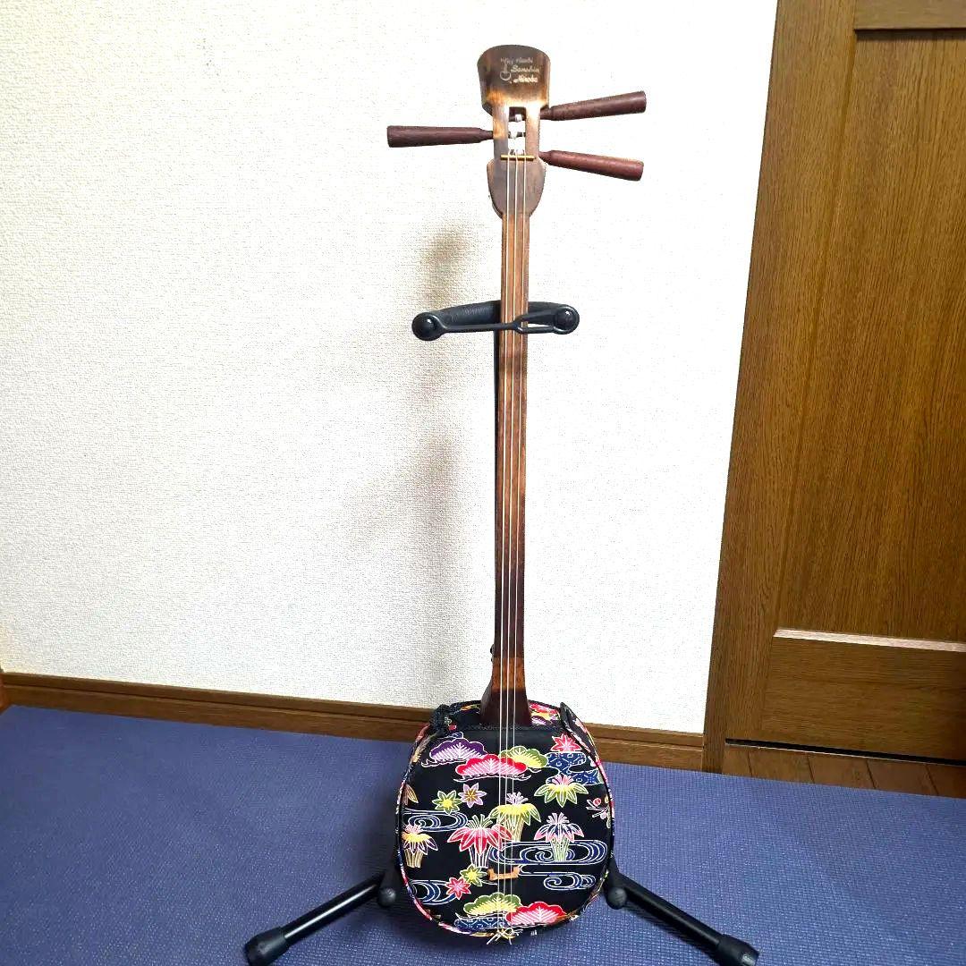 【489】ASOVIVA アソビバ 沖縄 三線 弦楽器 和楽器 ウッド三線