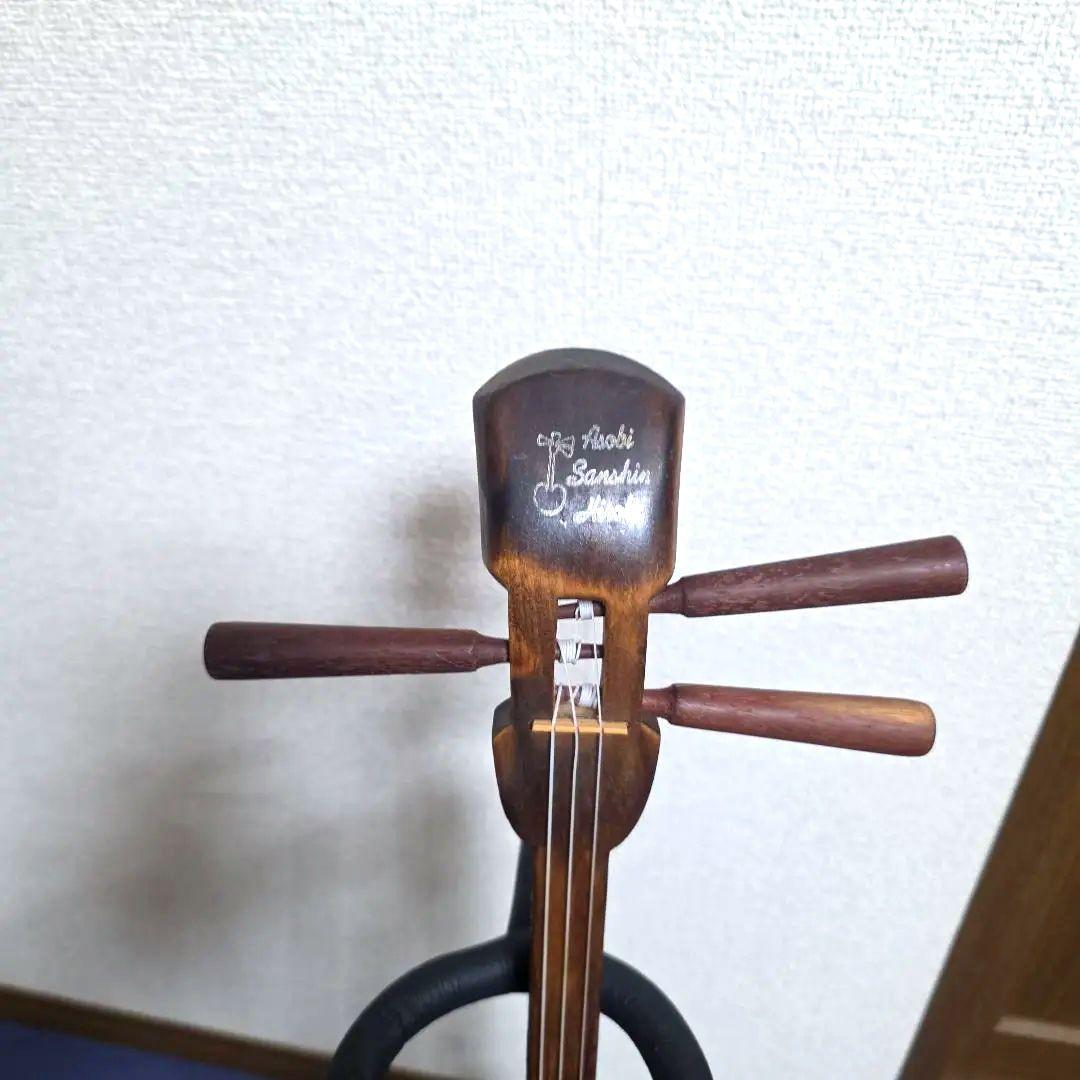 【489】ASOVIVA アソビバ 沖縄 三線 弦楽器 和楽器 ウッド三線