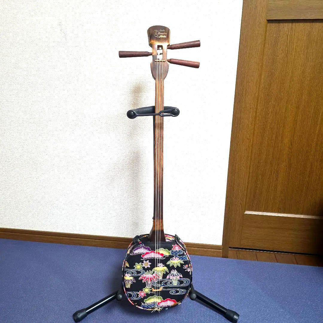 【489】ASOVIVA アソビバ 沖縄 三線 弦楽器 和楽器 ウッド三線